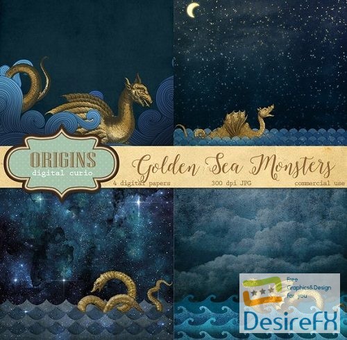 Gold Sea Monster Backgrounds - 592536