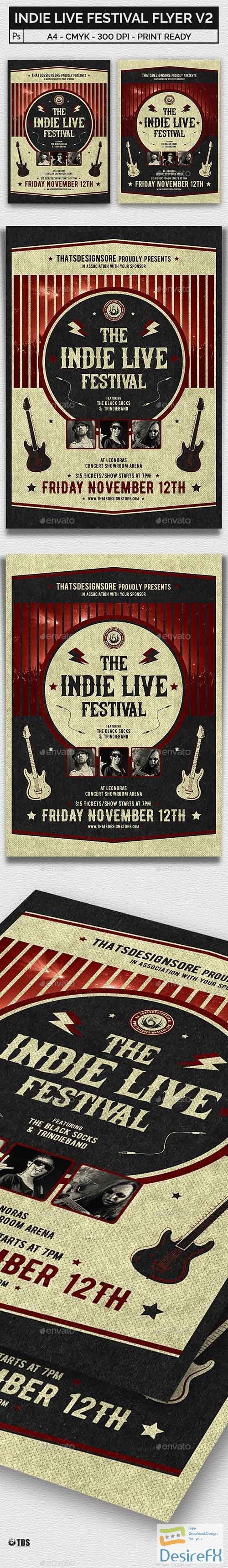 Indie Live Festival Flyer Template V2 21450189