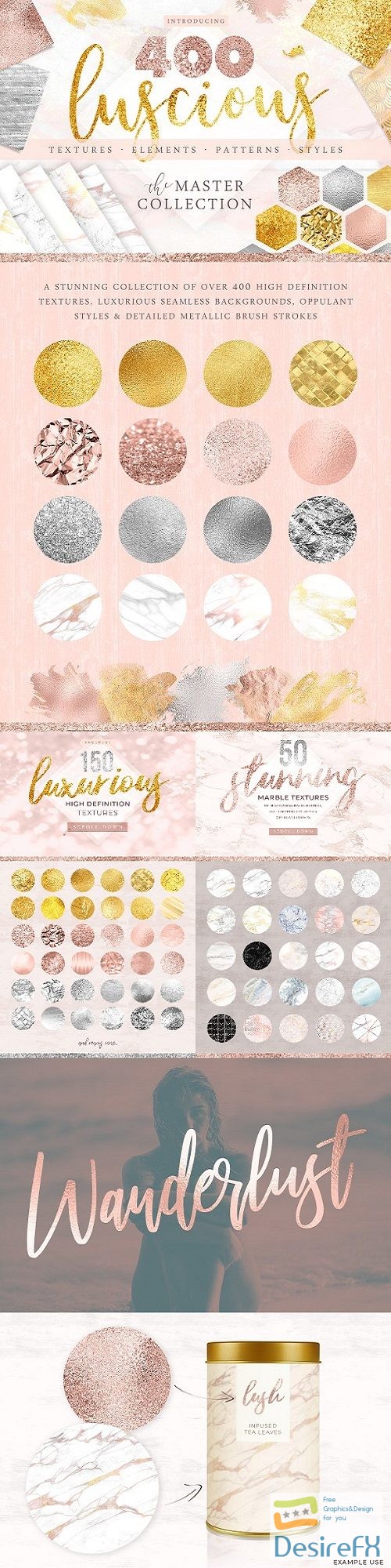 400 Gold & Marble Textures & More - 2268674