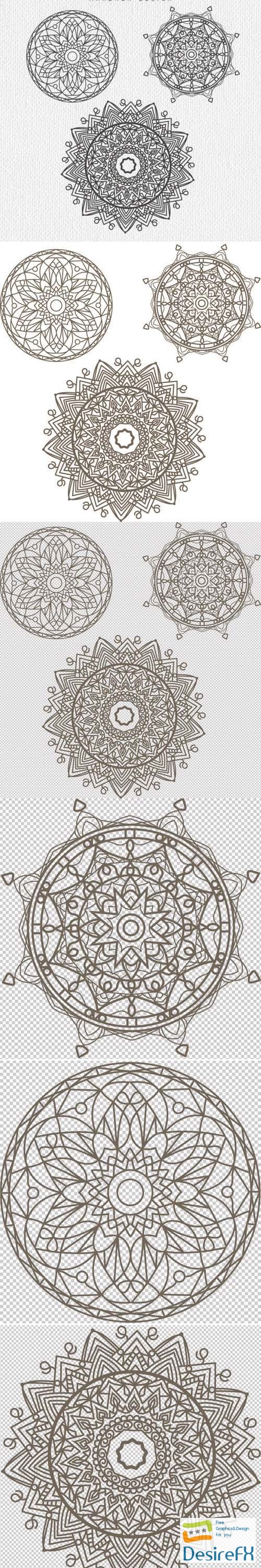 3 Mandala Designs in Vector