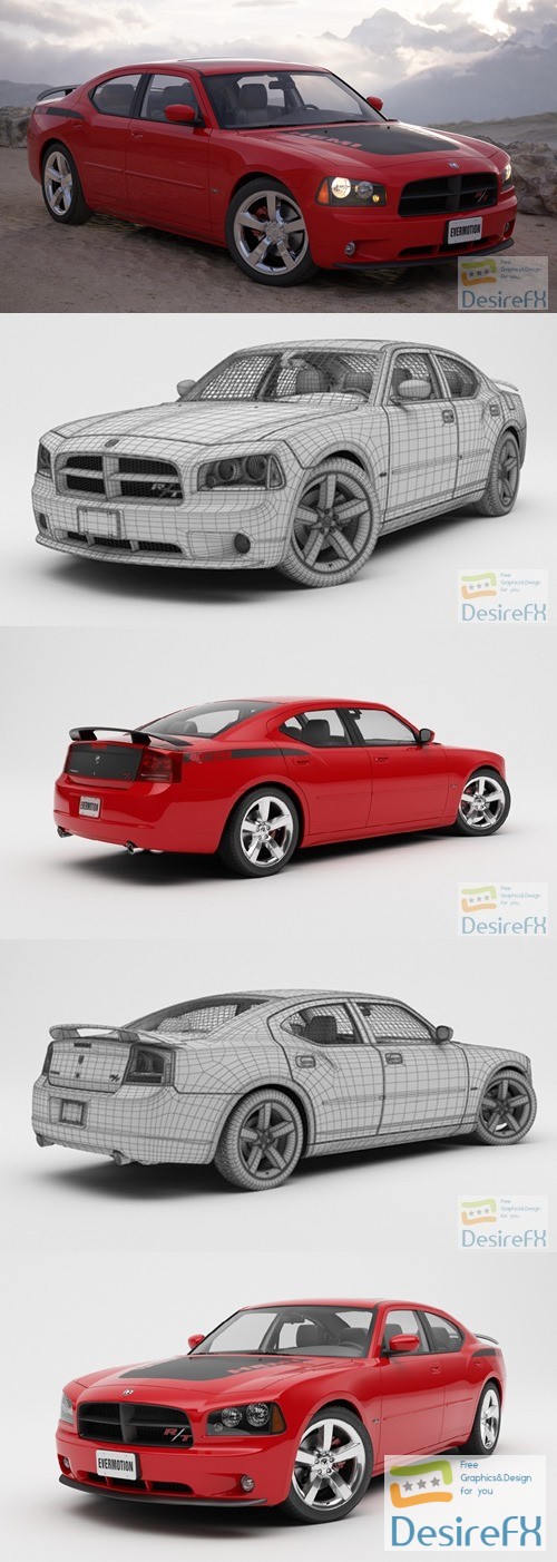 Evermotion Dodge Charger 3D Model