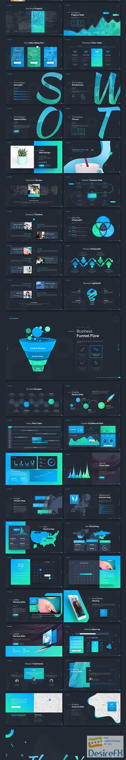 Instrooment Creative PowerPoint Template 21055619