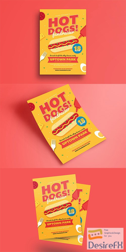 Hot Dog Fundraiser Flyer