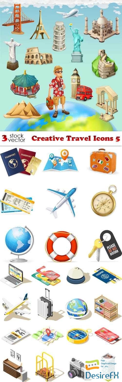 Creative Travel Icons 5
