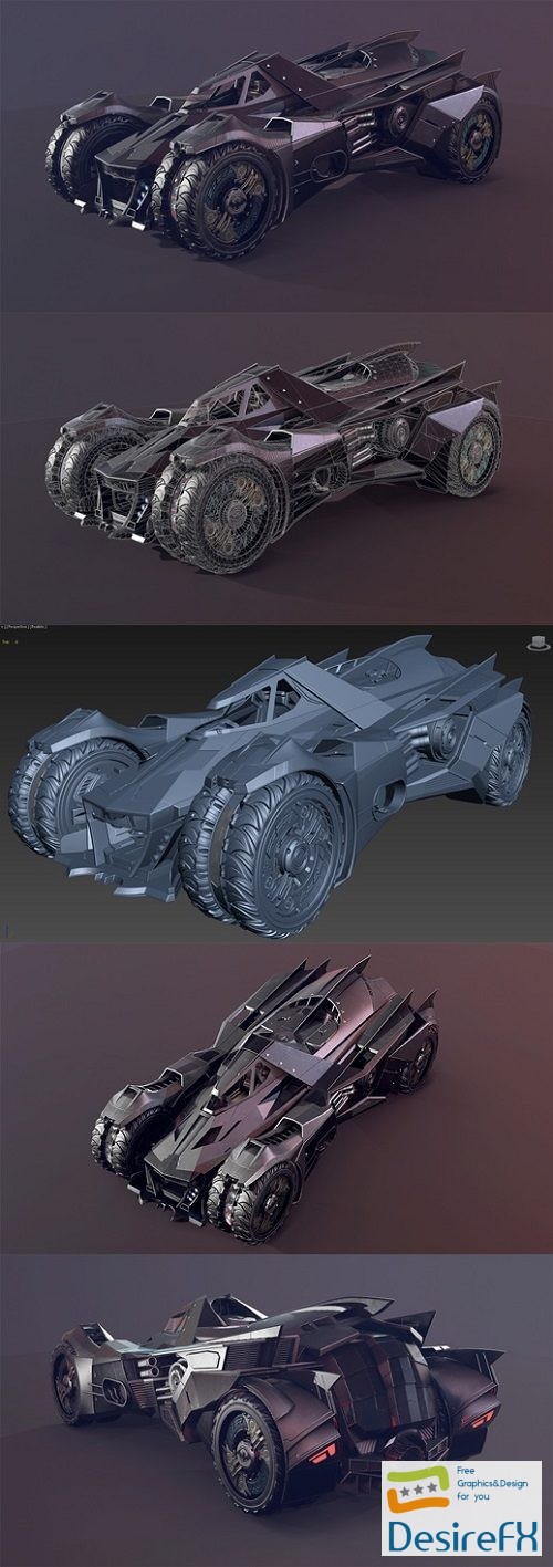 Batmobile concept 3D model