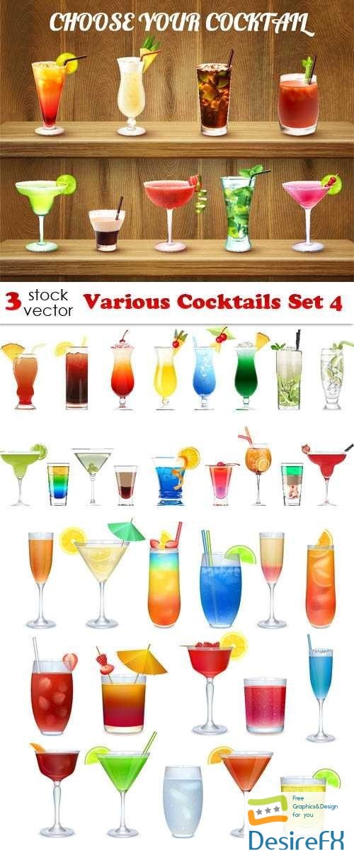 Various Cocktails Set 4
