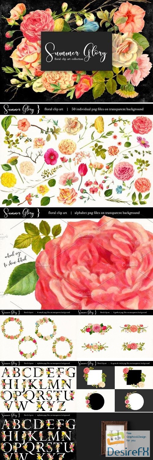 Floral Clip Art - Summer Glory 1620424
