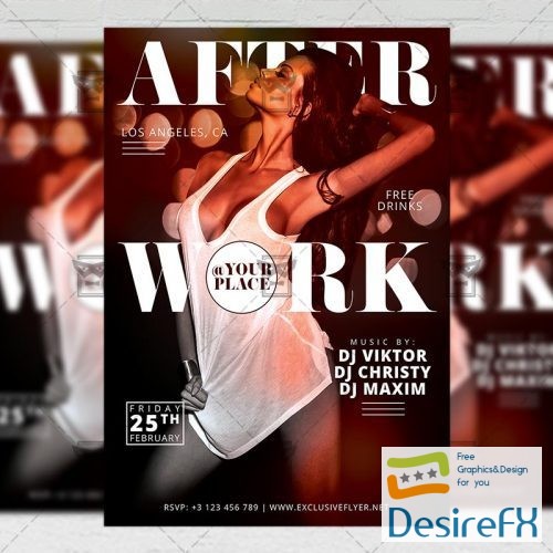 After Work Party - Club A5 Flyer Template