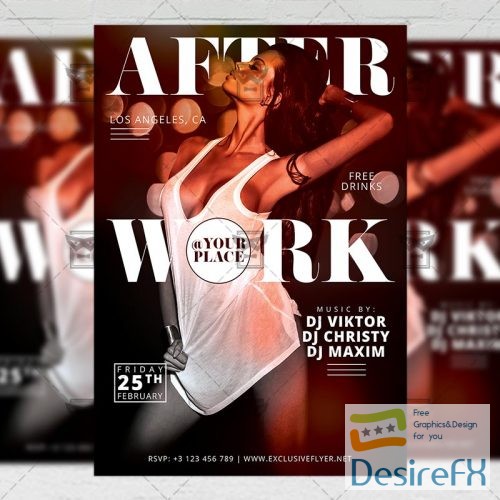 After Work Party - Club A5 Flyer Template