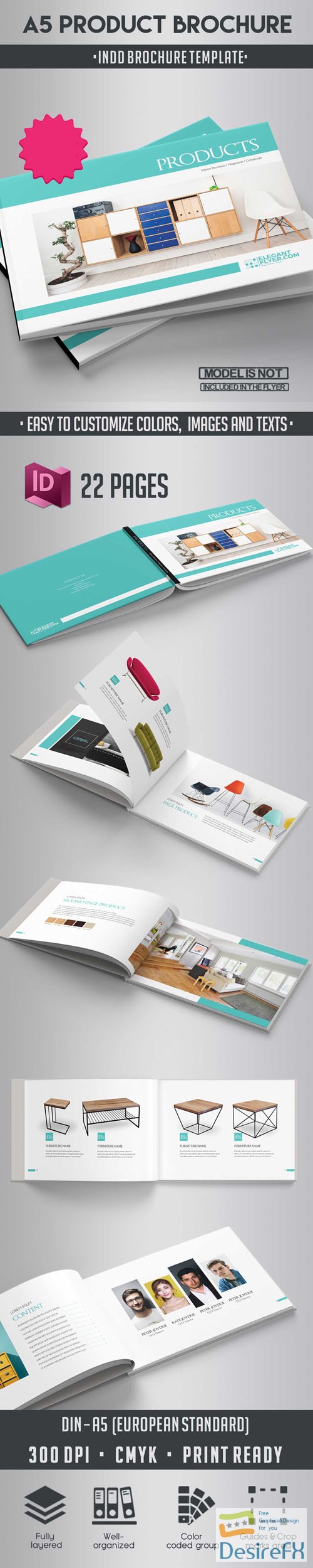 A5 Product Catalog Brochure INDD Template