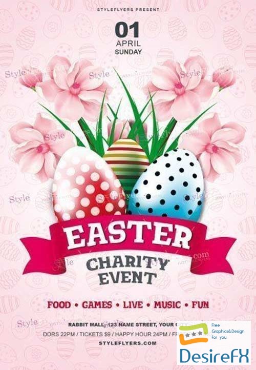 Easter Charity Event V11 2018 PSD Flyer Template
