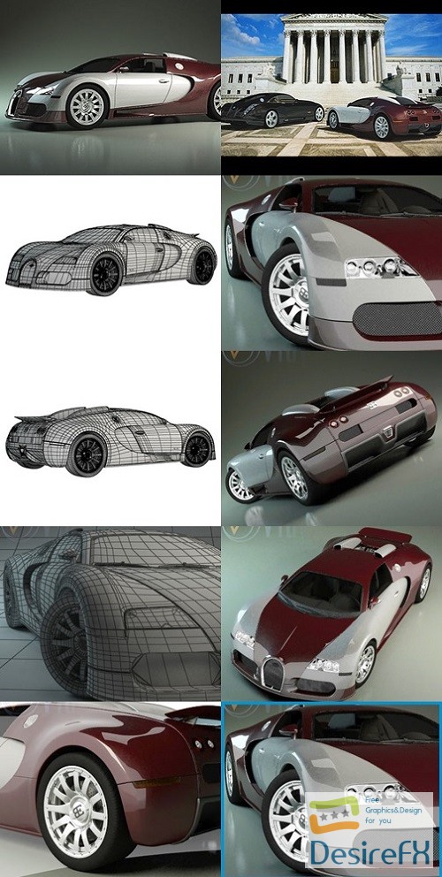 TurboSquid Bugatti Veyron 3D Model