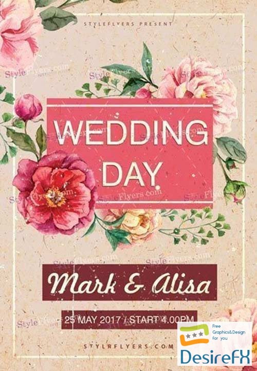 Wedding Day V7 2018 PSD Flyer Template