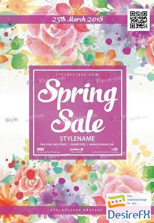 Spring Sale V5 2018 PSD Flyer Template