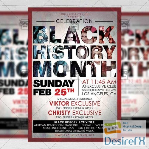 Community A5 Flyer Template - Black History Month