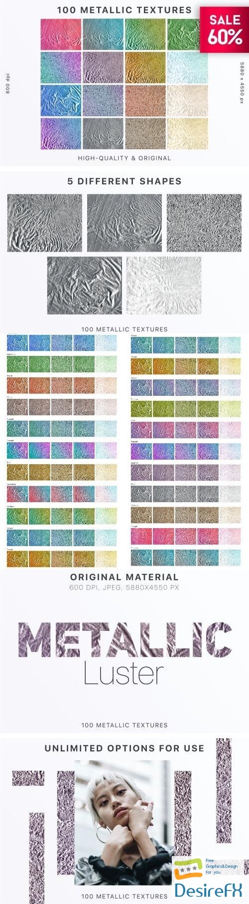 100 Original Metallic Textures - 2270594