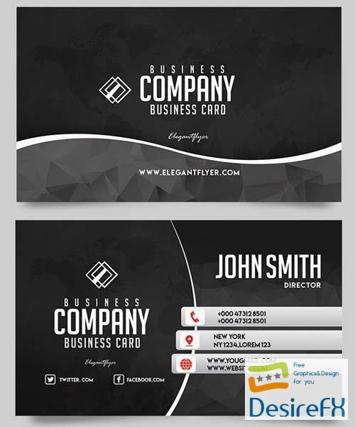 Business Company V8 2018 Business Card Templates PSD
