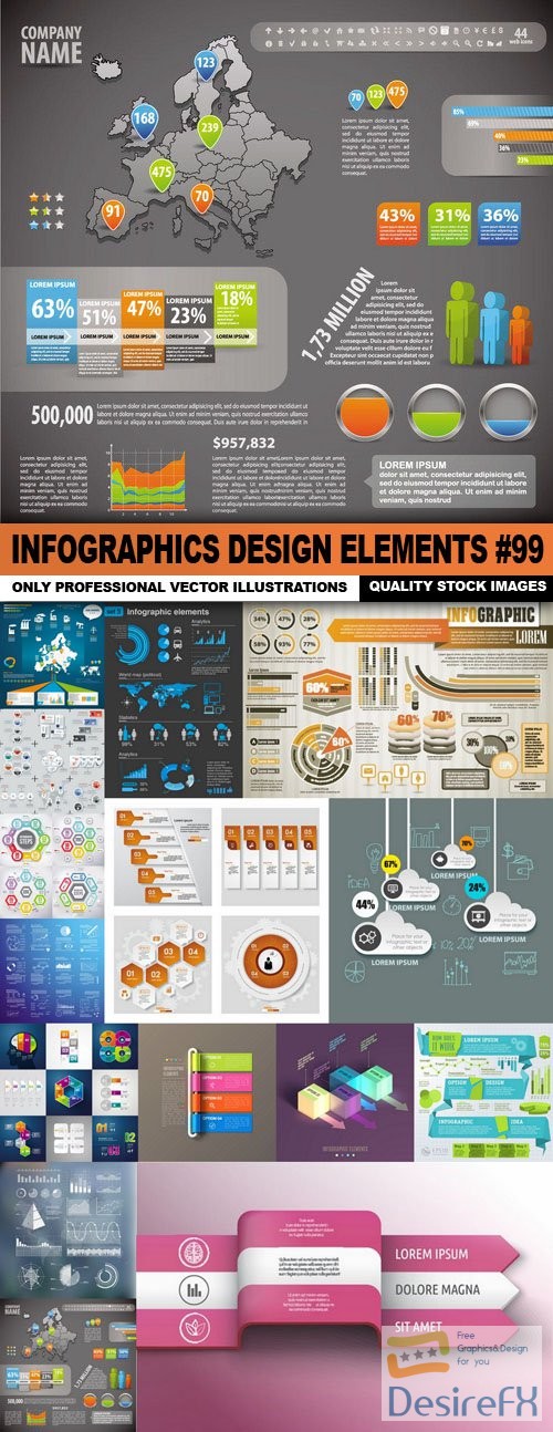 Infographics Design Elements #99 - 15 Vector
