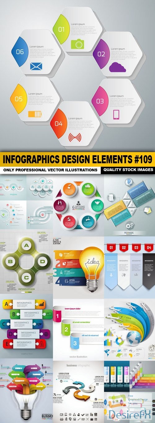 Infographics Design Elements #109 - 15 Vector