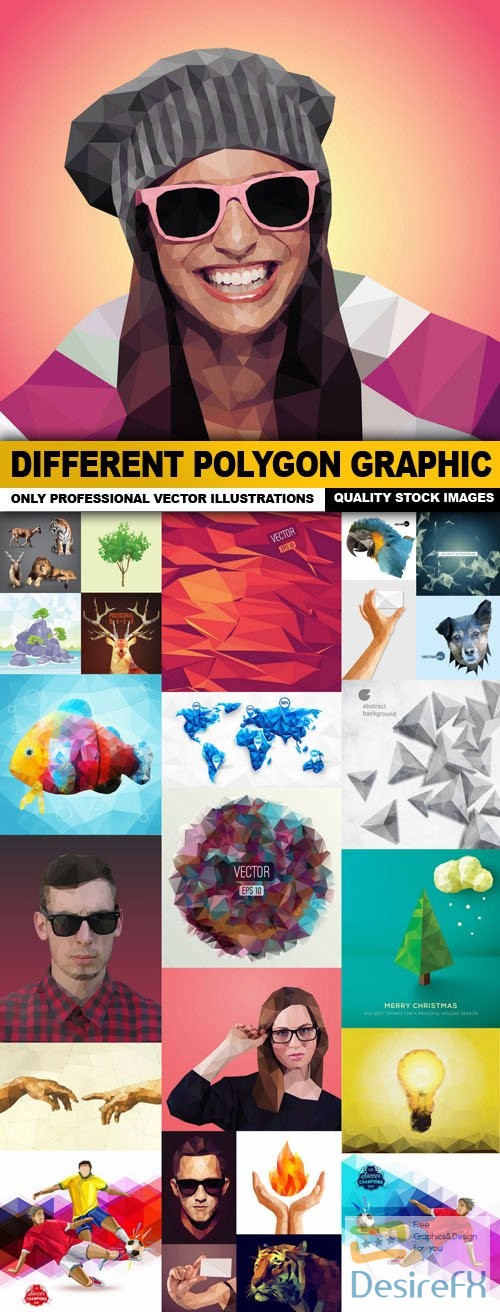 Different Polygon Graphic - 25 Vector