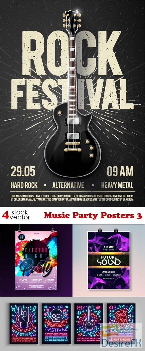 Vectors - Music Party Posters 3