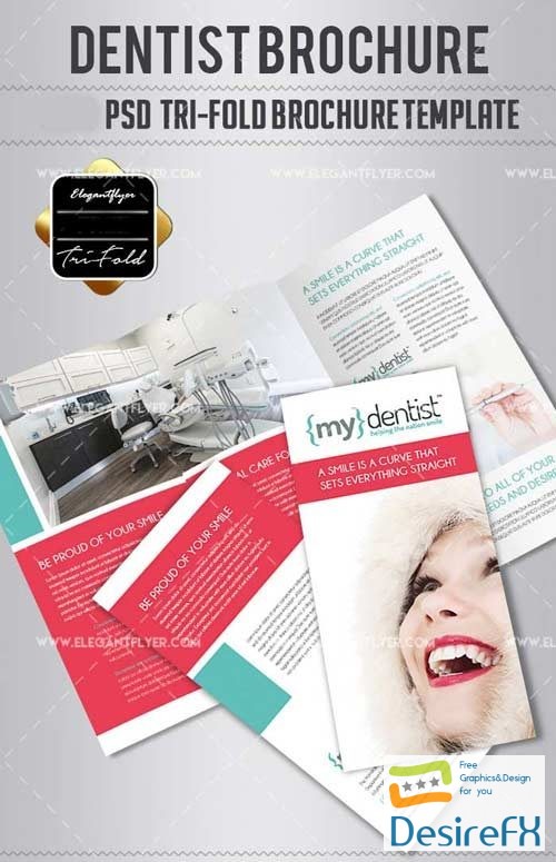 Dentist Tri-Fold V3 2018 PSD Brochure Template