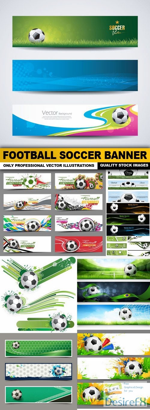 Football Soccer Banner - 10 vector