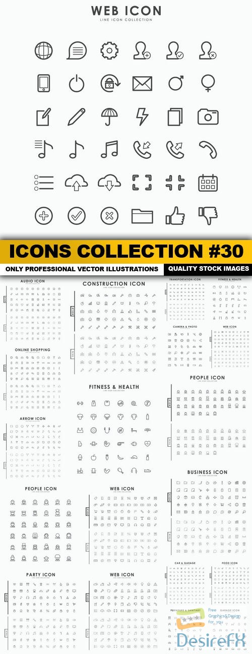 Icons Collection #30 - 22 Vector