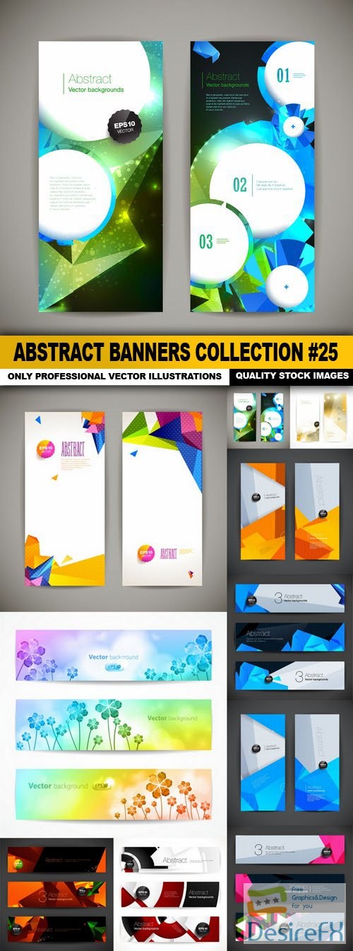 Abstract Banners Collection #25 - 10 Vectors