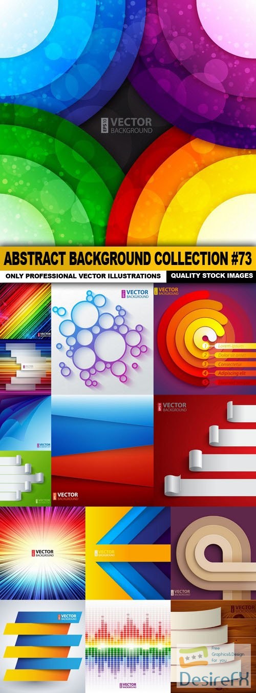 Abstract Background Collection #73 - 15 Vector