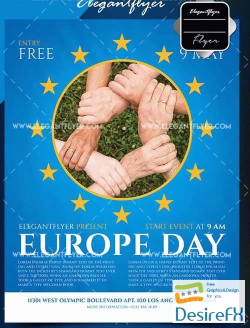 Europe Day V1 2018 Flyer Template