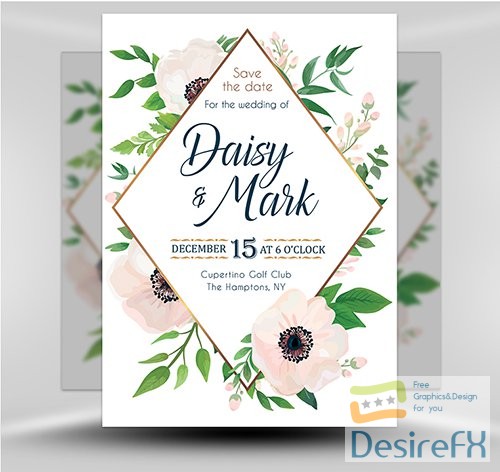 PSD Save the Date Flyer Template 8