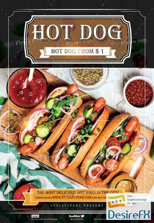 Hot Dog V5 2018 PSD Flyer Template