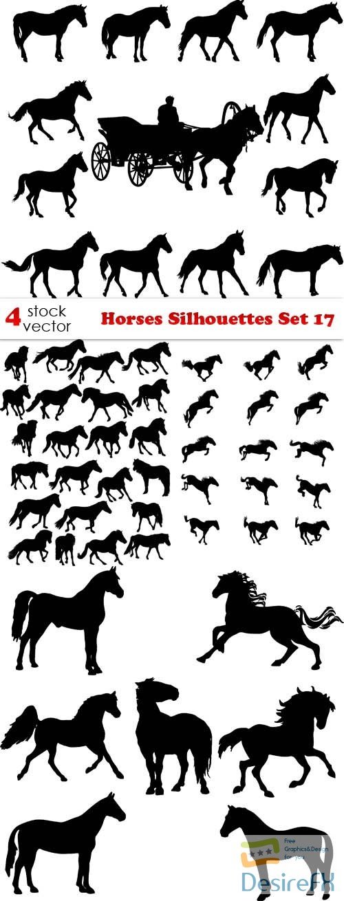 Vectors - Horses Silhouettes Set 17