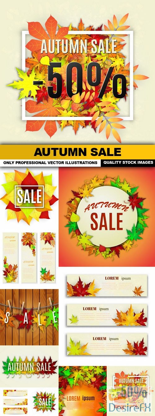 Autumn Sale - 10 Vector