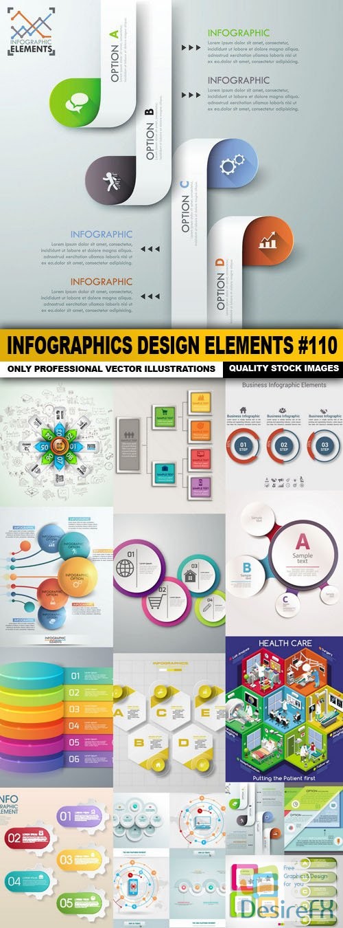 Infographics Design Elements #110 - 15 Vector