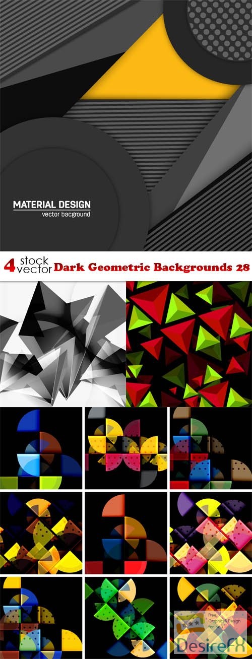 Vectors - Dark Geometric Backgrounds 28