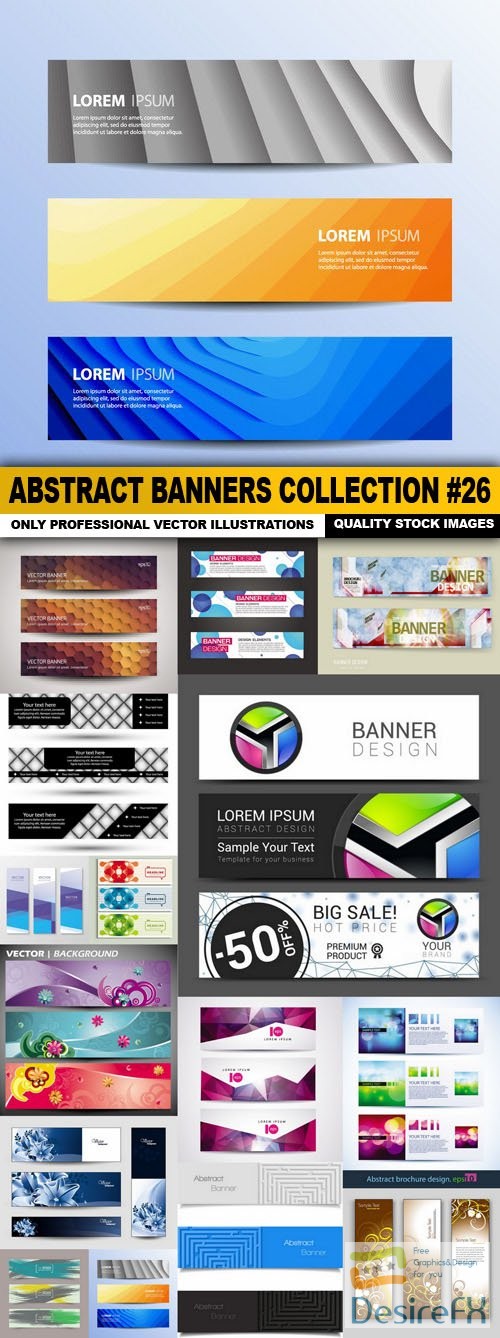 Abstract Banners Collection #26 - 15 Vectors