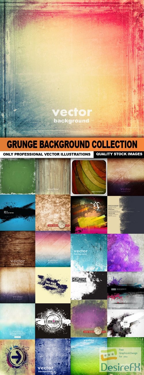 Grunge Background Collection - 25 vector