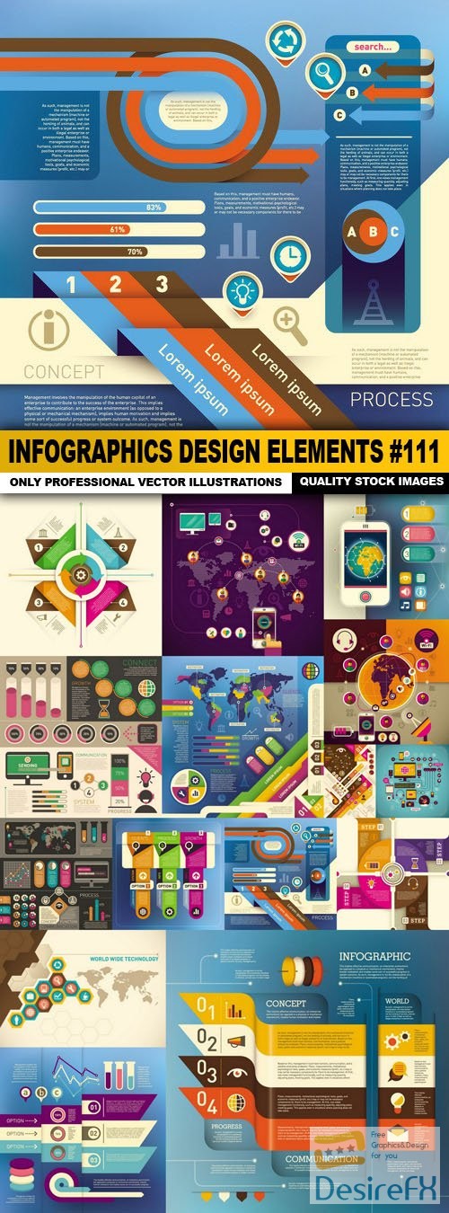 Infographics Design Elements #111 - 15 Vector