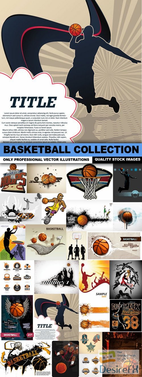 Basketball Collection - 25 Vector