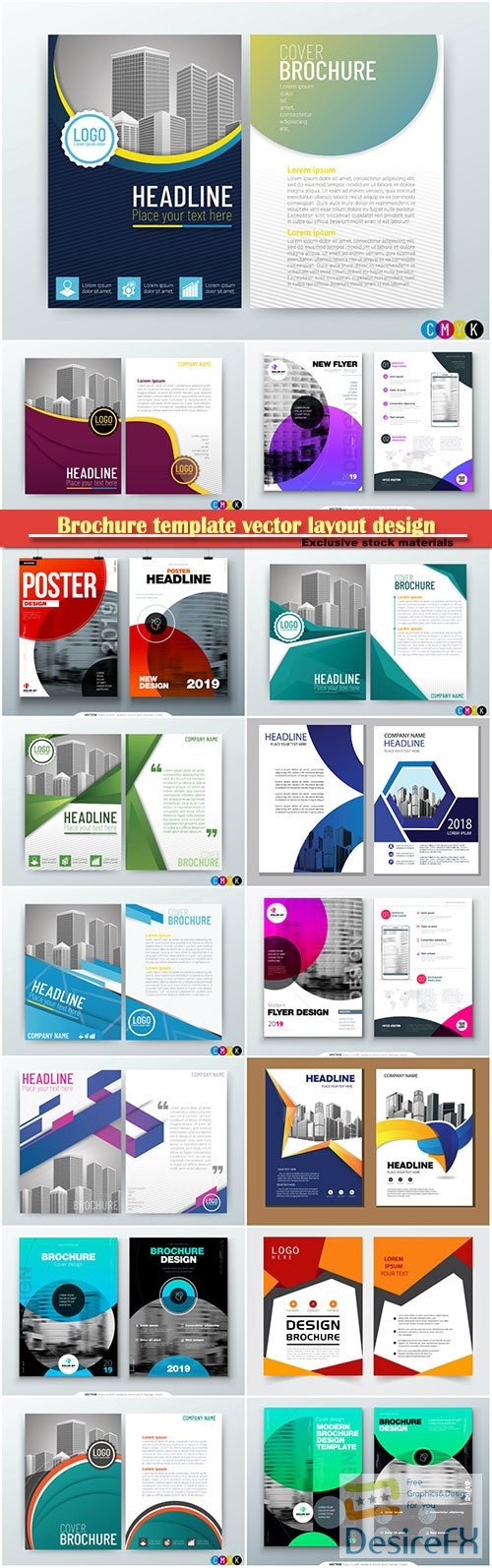 Brochure template vector layout design, corporate business annual report, magazine, flyer mockup # 167