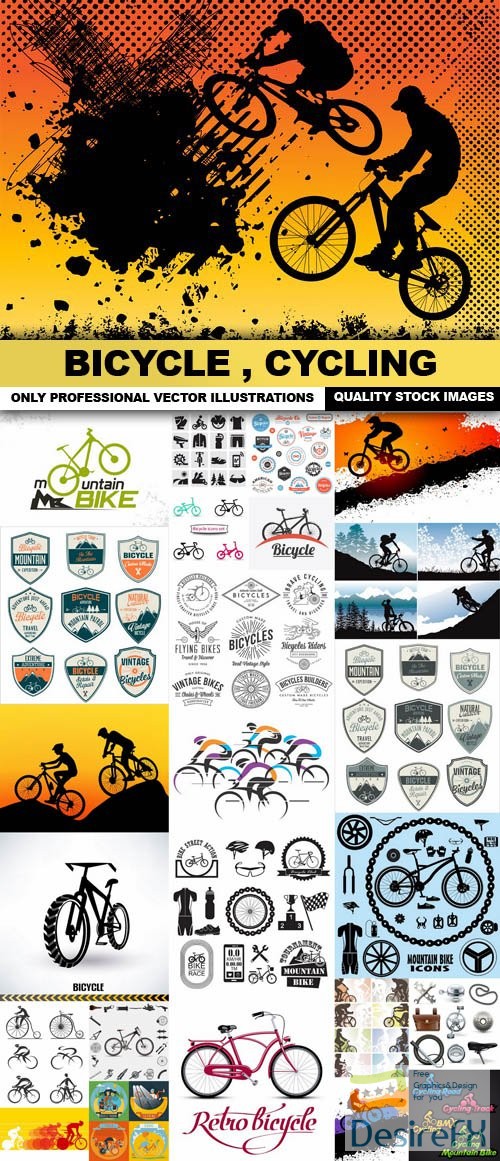 Bicycle , Cycling - 25 Vector