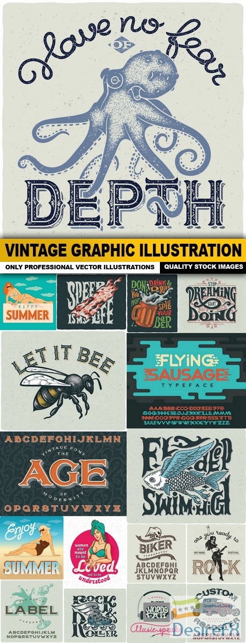 Vintage Graphic Illustration - 17 Vector