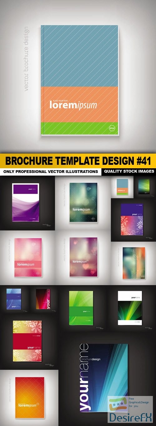 Brochure Template Design #41 - 15 Vector