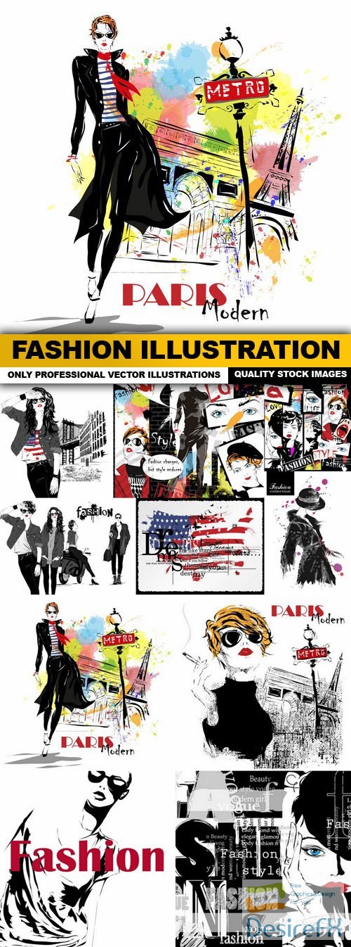 Fashion Illustration - 10 Vector