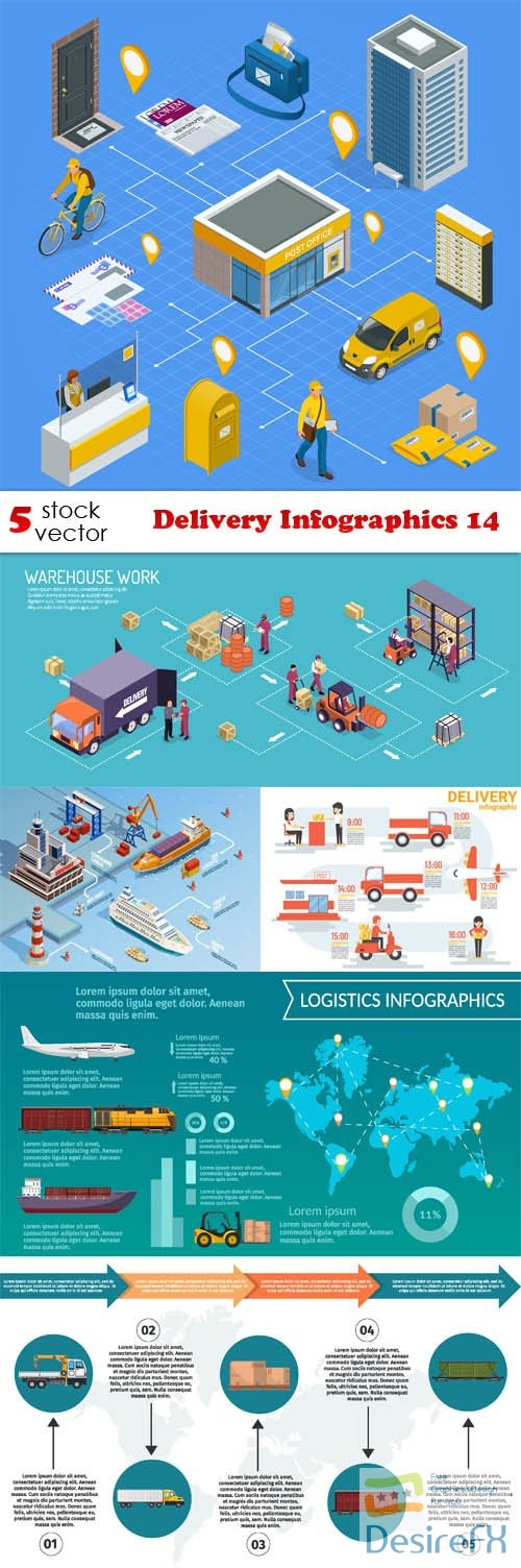 Vectors - Delivery Infographics 14