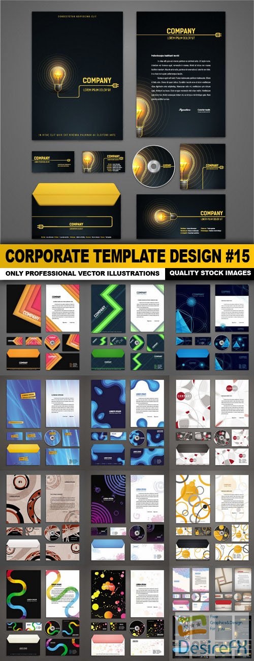 Corporate Template Design #15 - 15 Vector