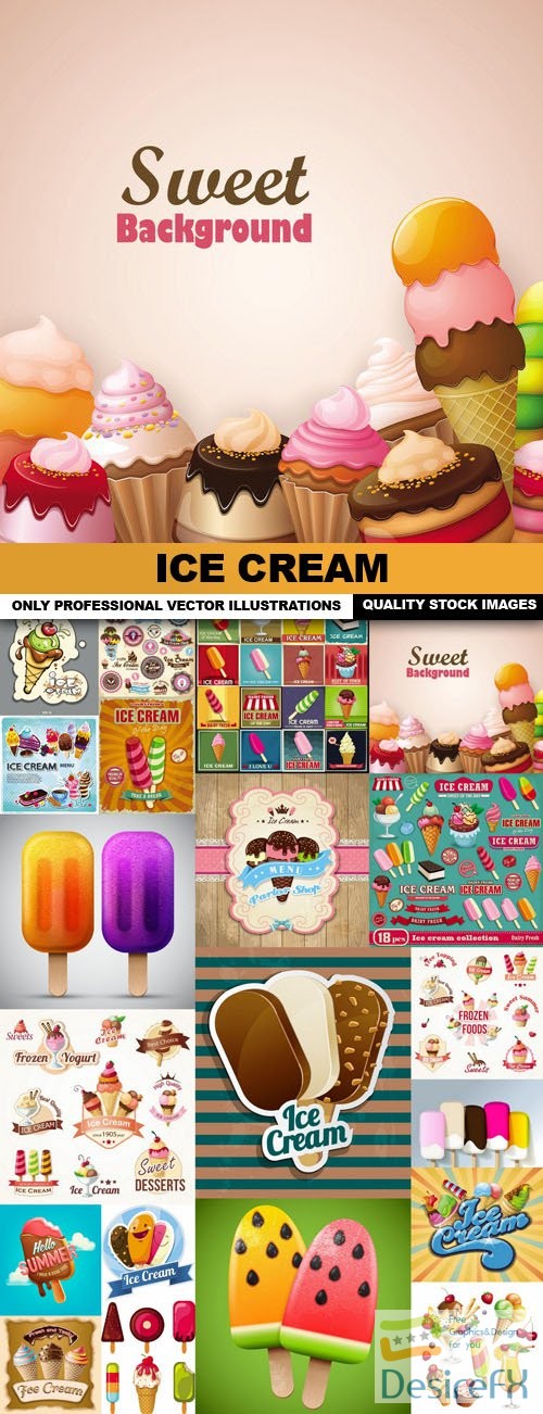 Ice Cream - 20 Vector
