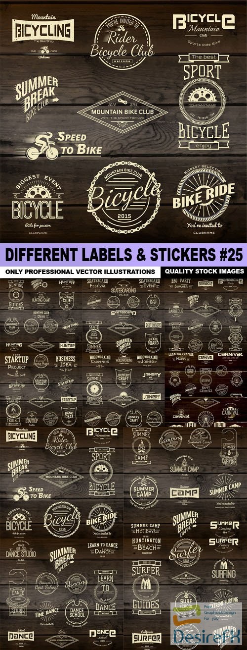 Different Labels &amp; Stickers #25 - 10 Vector